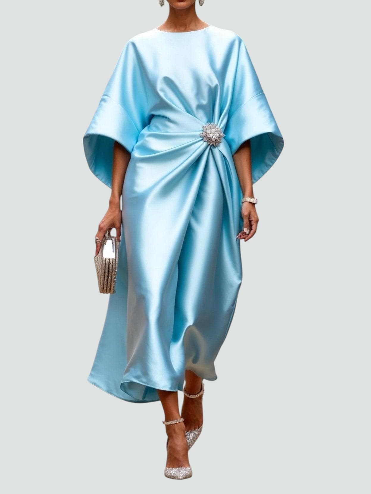 Lona™ Elegant Long Satin Dress