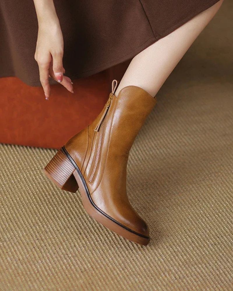 Myriam™ Premium Leather Ankle Boots