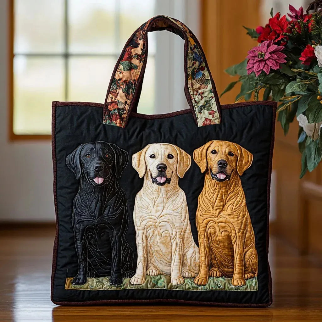 HANDMADE BAG - THREE LABRADORS