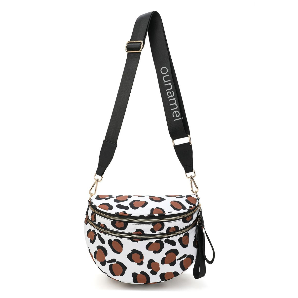 Olivia & Claire Checkered Crossbody Bum Bag for Women Large Capacity Belt Bag for Moms & Everyday Travel
