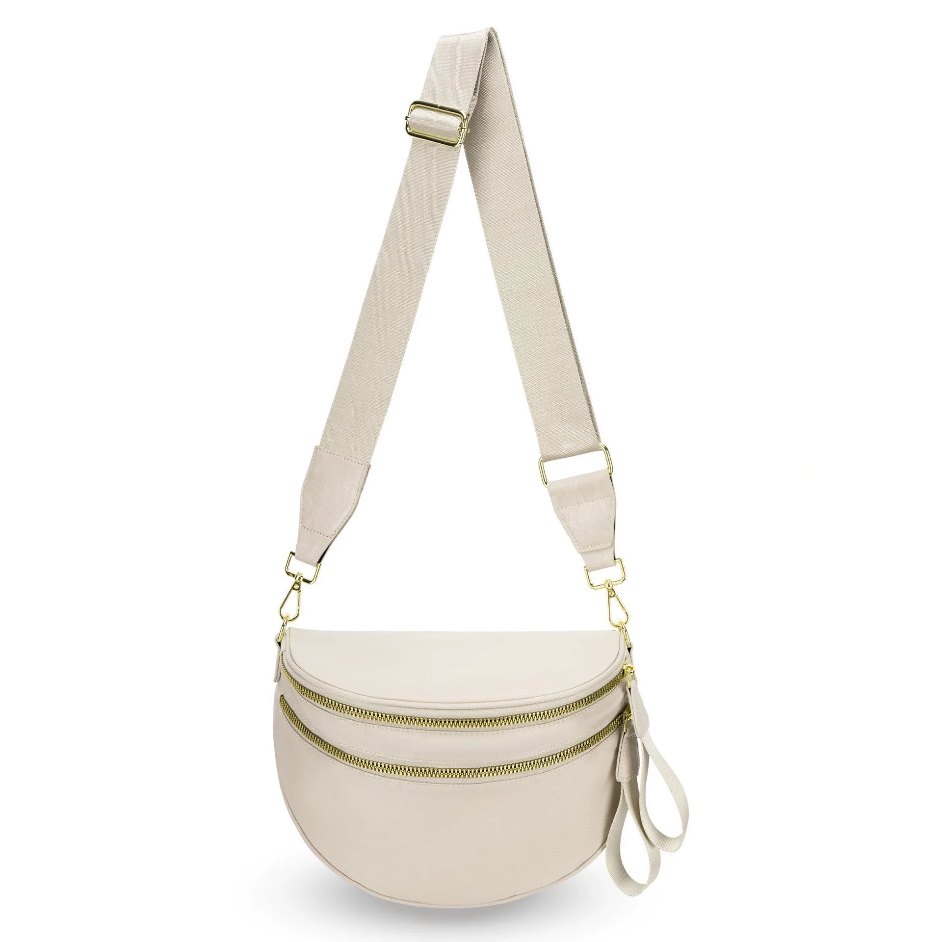 Olivia & Claire Checkered Crossbody Bum Bag for Women Large Capacity Belt Bag for Moms & Everyday Travel