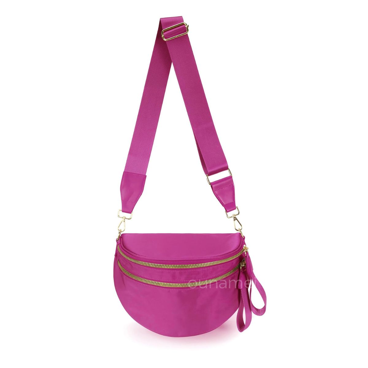 Olivia & Claire Checkered Crossbody Bum Bag for Women Large Capacity Belt Bag for Moms & Everyday Travel