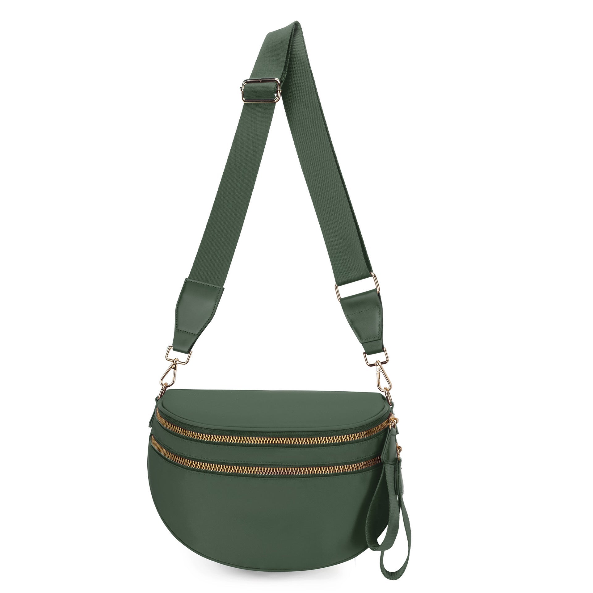 Olivia & Claire Checkered Crossbody Bum Bag for Women Large Capacity Belt Bag for Moms & Everyday Travel