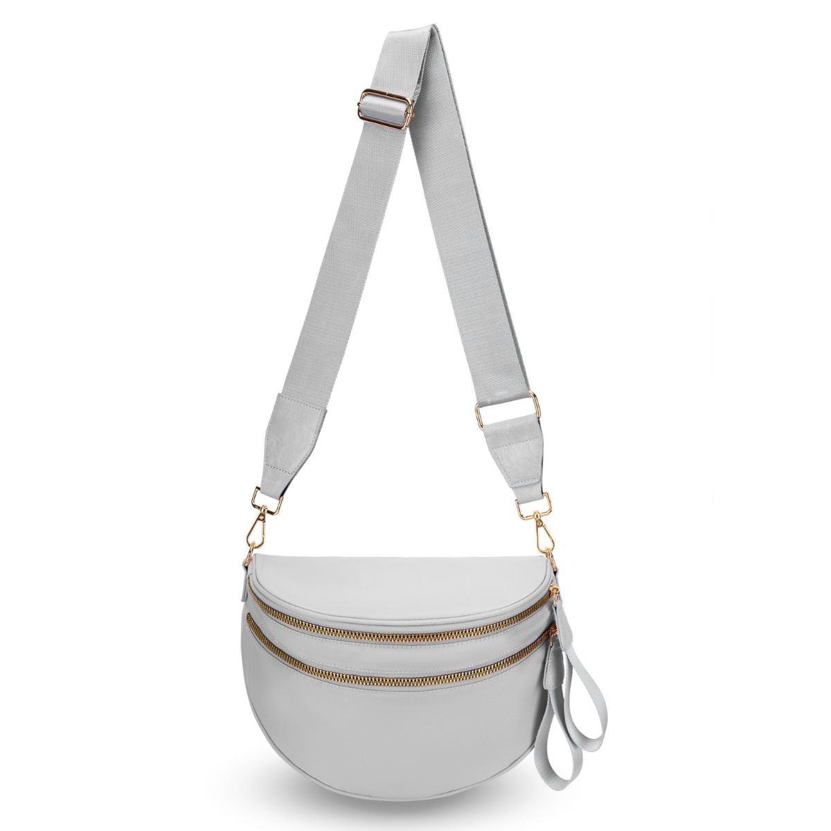 Olivia & Claire Checkered Crossbody Bum Bag for Women Large Capacity Belt Bag for Moms & Everyday Travel