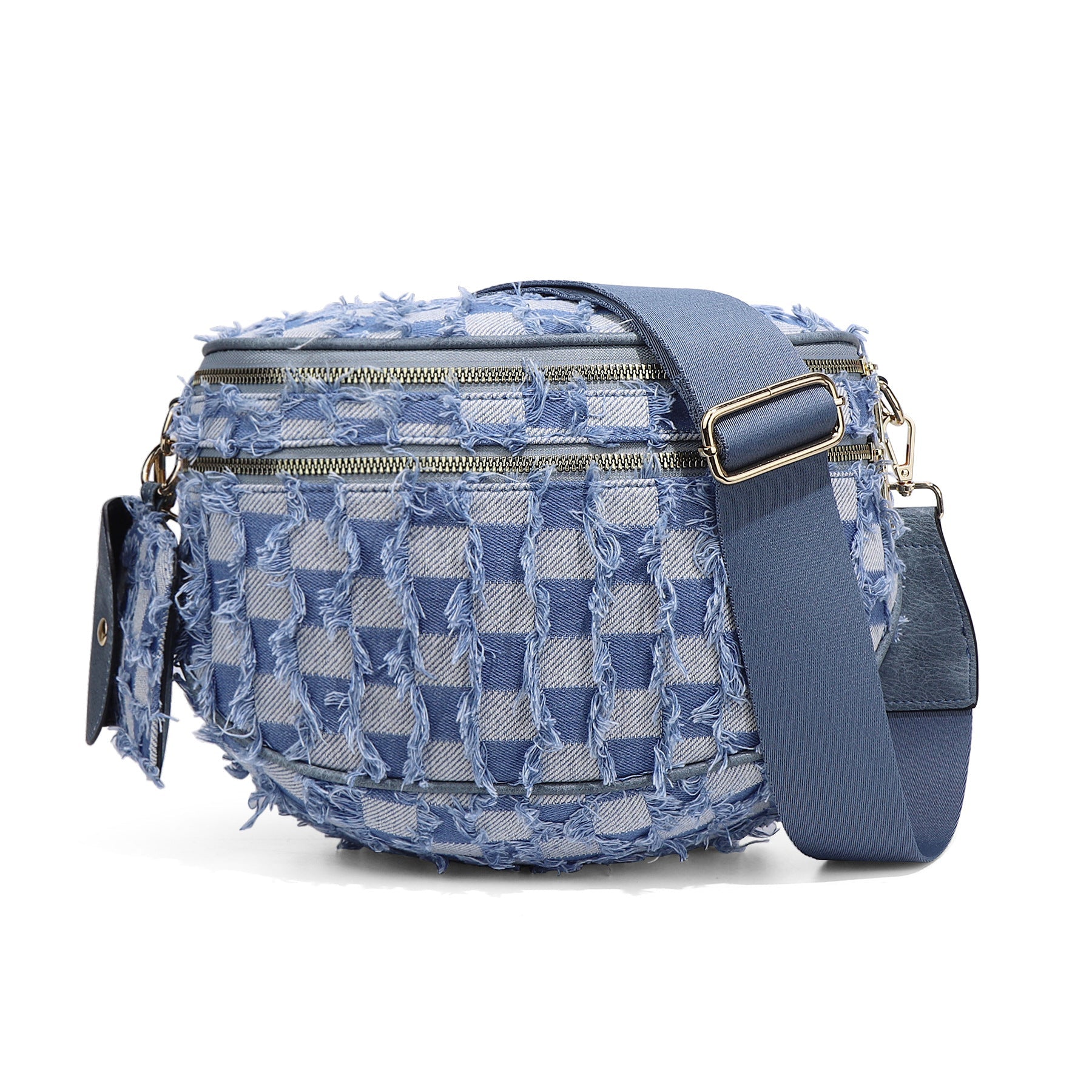Olivia & Claire Checkered Crossbody Bum Bag for Women Large Capacity Belt Bag for Moms & Everyday Travel