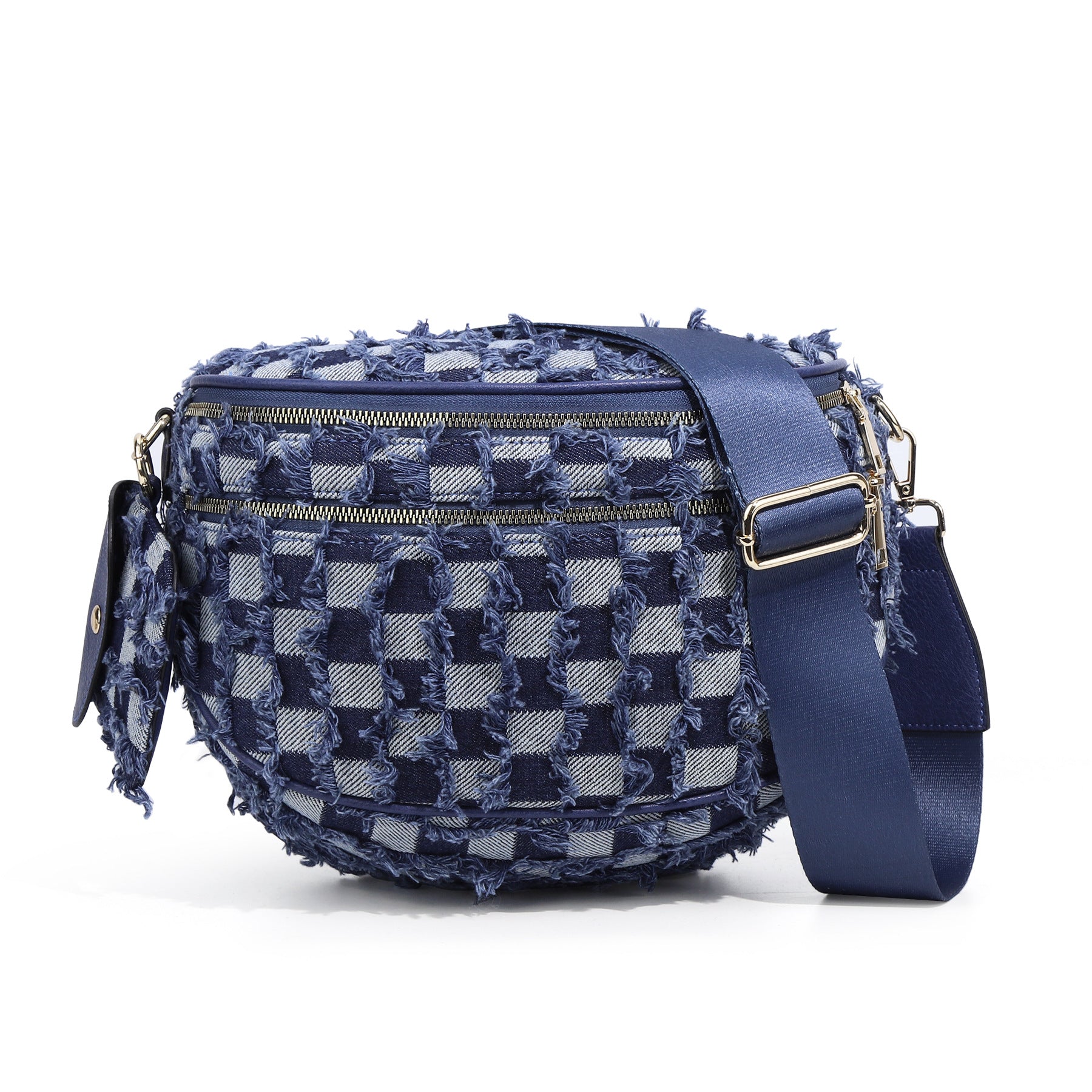 Olivia & Claire Checkered Crossbody Bum Bag for Women Large Capacity Belt Bag for Moms & Everyday Travel