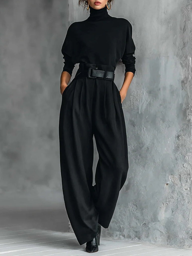 Jessica™ Elegant Top & Straight-Leg Pants Set