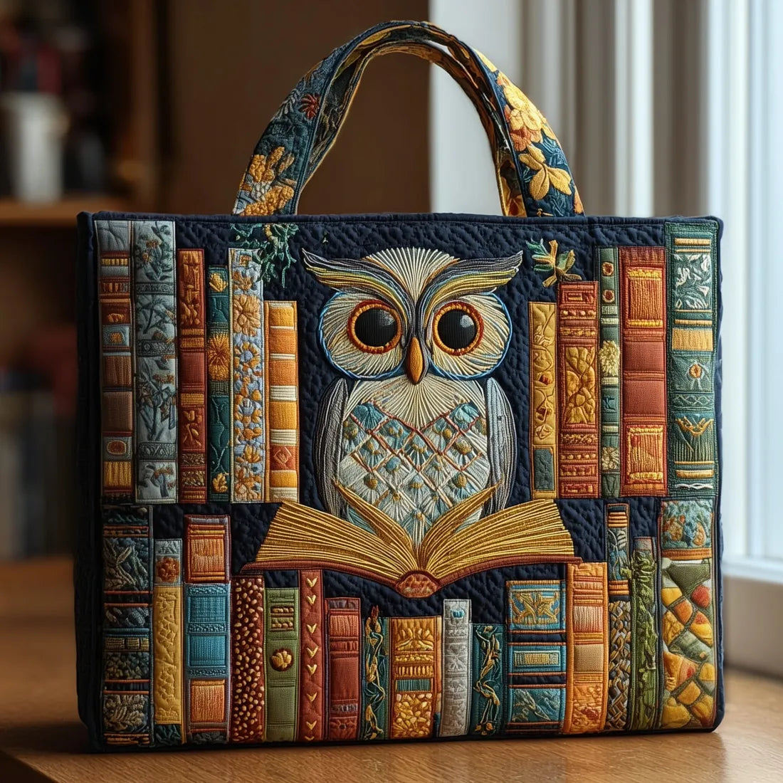HANDMADE BAG - READING OWL