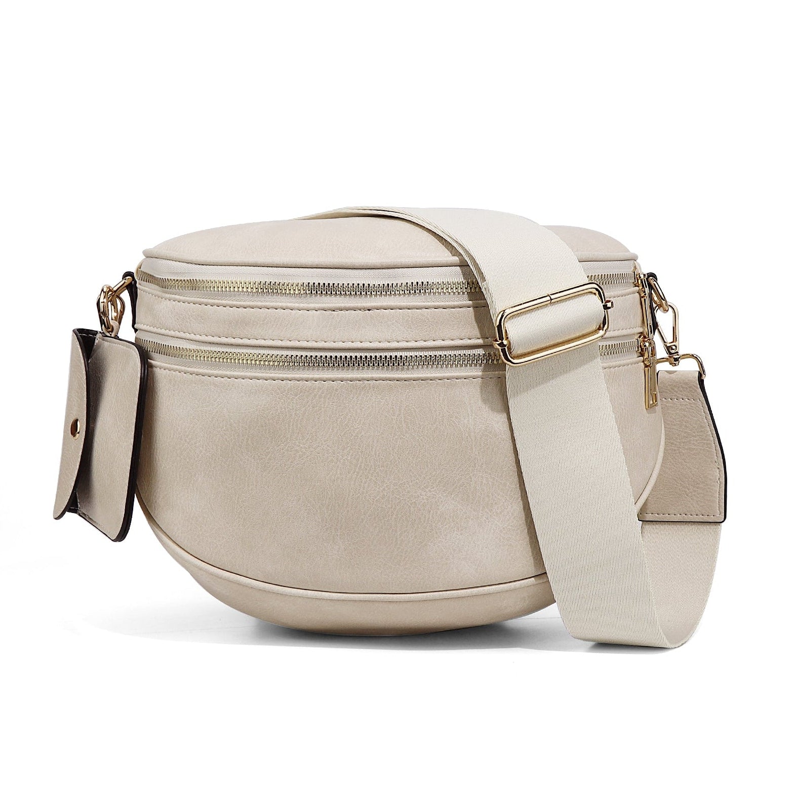 Olivia & Claire Checkered Crossbody Bum Bag for Women Large Capacity Belt Bag for Moms & Everyday Travel