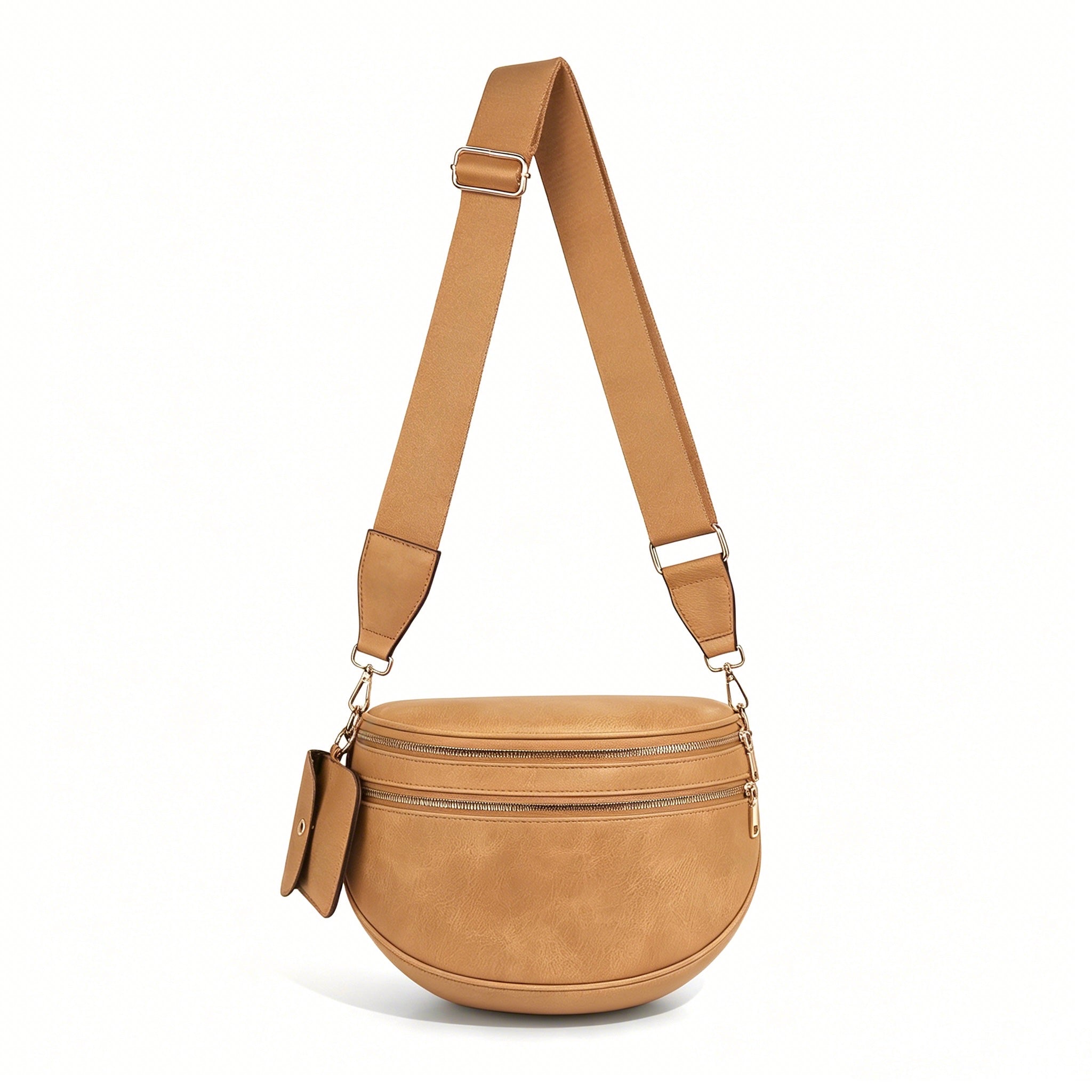 Olivia & Claire Checkered Crossbody Bum Bag for Women Large Capacity Belt Bag for Moms & Everyday Travel