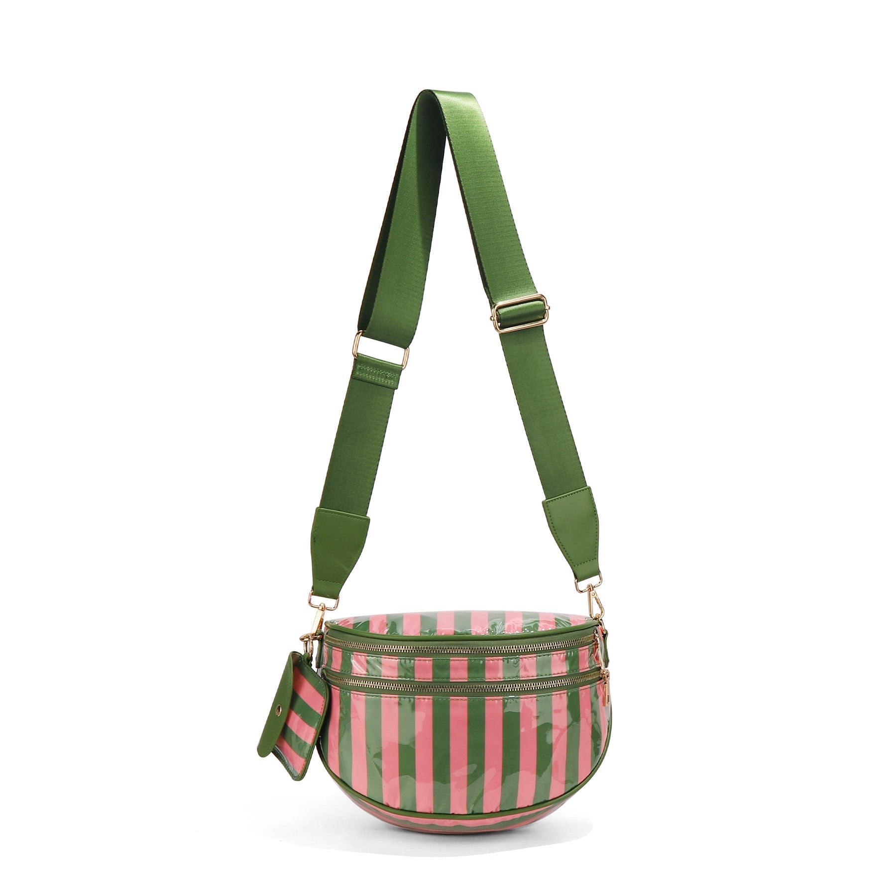 Olivia & Claire Checkered Crossbody Bum Bag for Women Large Capacity Belt Bag for Moms & Everyday Travel