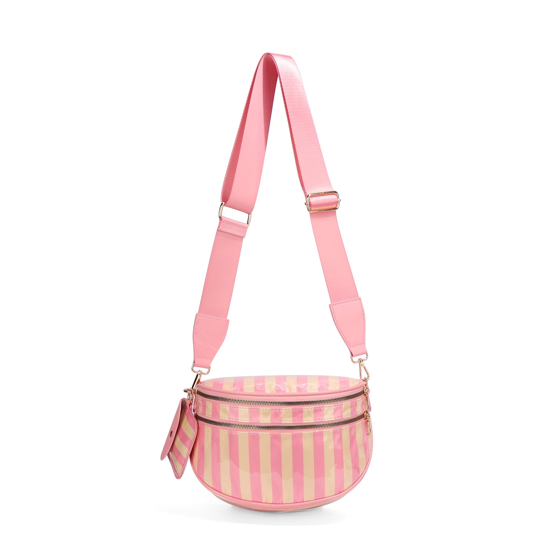 Olivia & Claire Checkered Crossbody Bum Bag for Women Large Capacity Belt Bag for Moms & Everyday Travel