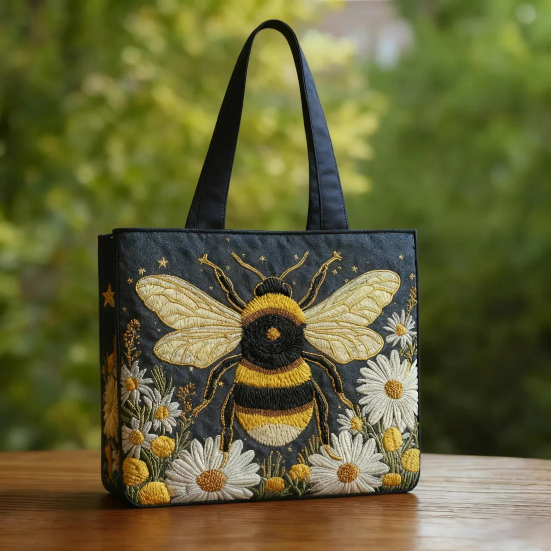 HANDMADE BAG - THE BEAR AND THE SEVEN LITTLE FLOWERS