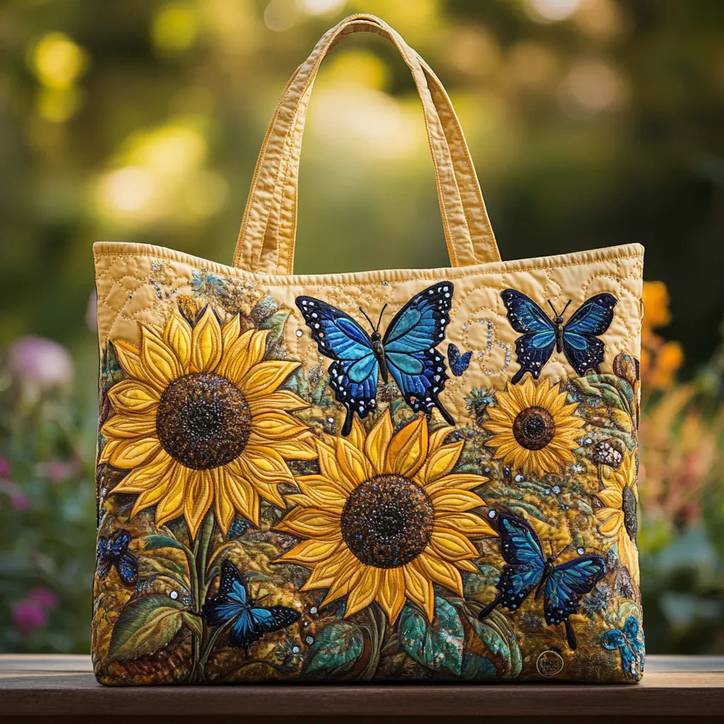 HANDMADE BAG - SUNFLOWERS AND BUTTERFLY