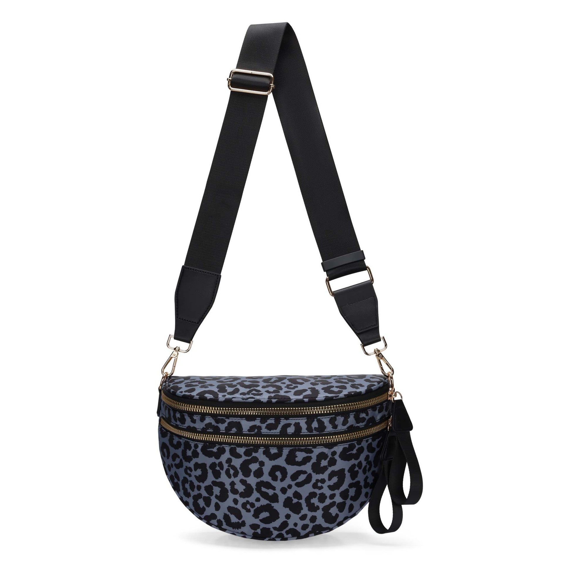 Olivia & Claire Checkered Crossbody Bum Bag for Women Large Capacity Belt Bag for Moms & Everyday Travel
