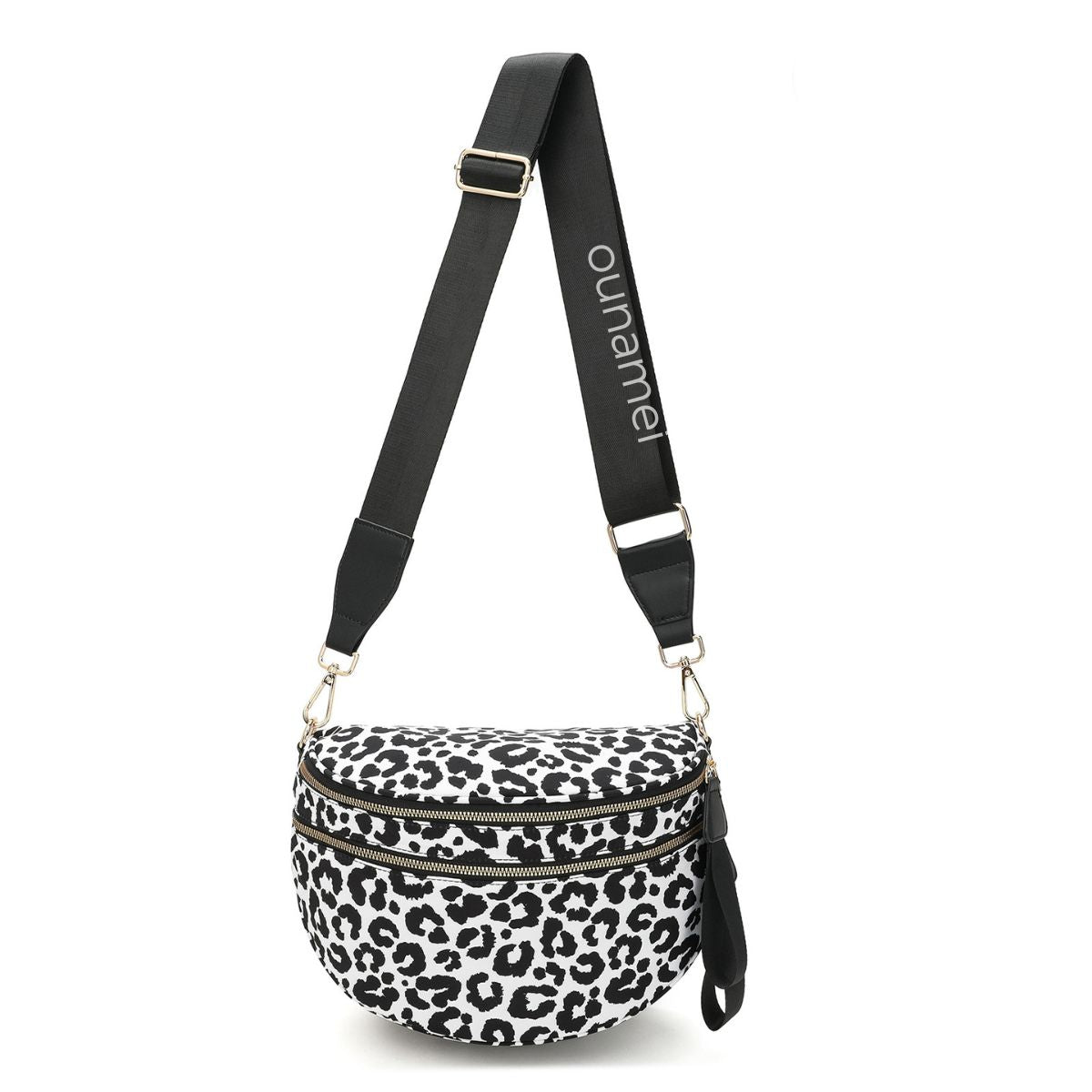 Olivia & Claire Checkered Crossbody Bum Bag for Women Large Capacity Belt Bag for Moms & Everyday Travel