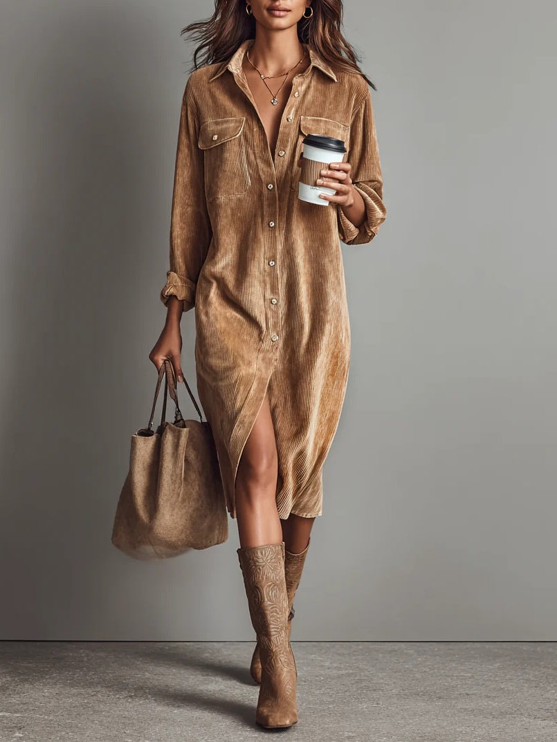 Zabrina™ Shirt Dress with Front Pockets